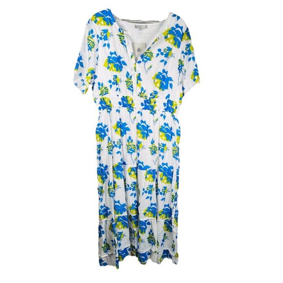 J. Gee Size 3X Maxi Dress Floral Beach Swim Summer Wedding Coastal - Picture 2 of 8